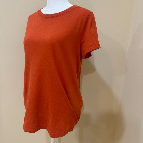MADEWELL Vinatge Crewneck Cotton T-Shirt Womens Size Sm Burnt Orange Lightweight - Picture 3 of 12